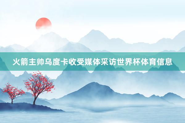 火箭主帅乌度卡收受媒体采访世界杯体育信息