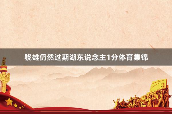 骁雄仍然过期湖东说念主1分体育集锦