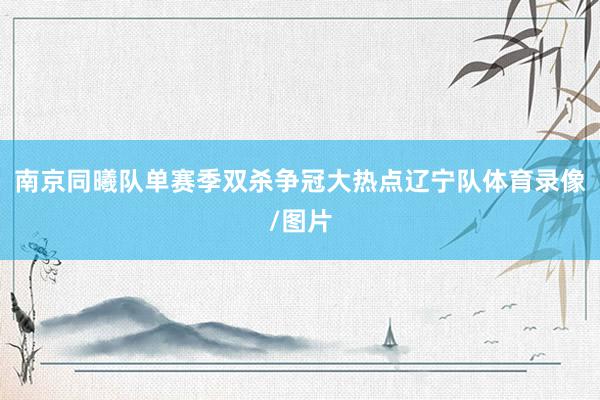 南京同曦队单赛季双杀争冠大热点辽宁队体育录像/图片