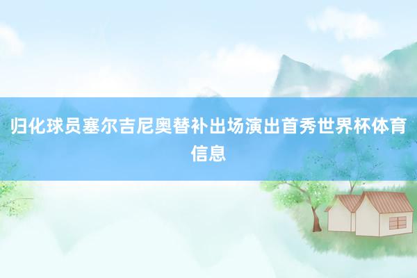 归化球员塞尔吉尼奥替补出场演出首秀世界杯体育信息