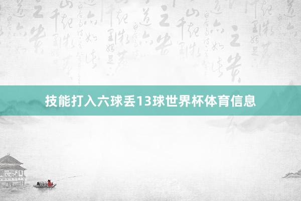 技能打入六球丢13球世界杯体育信息
