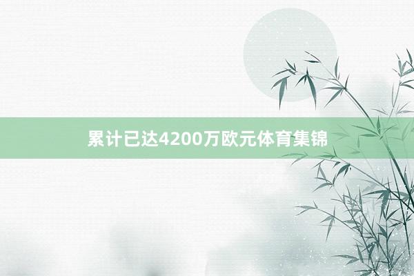 累计已达4200万欧元体育集锦