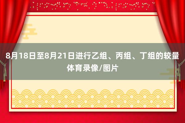 8月18日至8月21日进行乙组、丙组、丁组的较量体育录像/图片
