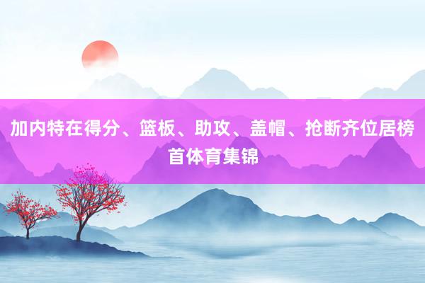加内特在得分、篮板、助攻、盖帽、抢断齐位居榜首体育集锦