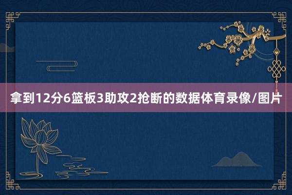 拿到12分6篮板3助攻2抢断的数据体育录像/图片