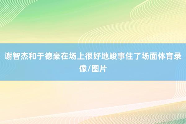 谢智杰和于德豪在场上很好地竣事住了场面体育录像/图片
