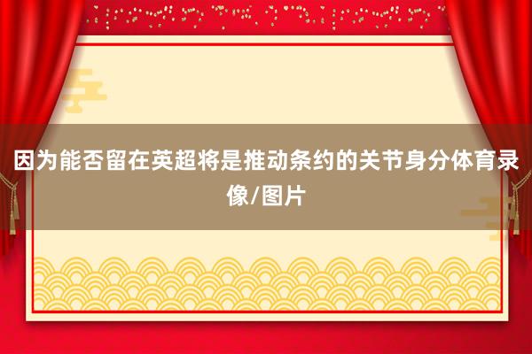 因为能否留在英超将是推动条约的关节身分体育录像/图片