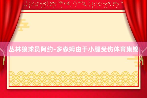 丛林狼球员阿约-多森姆由于小腿受伤体育集锦