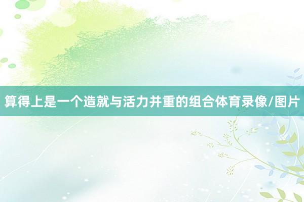 算得上是一个造就与活力并重的组合体育录像/图片